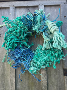 Lobster rope wreath-high head