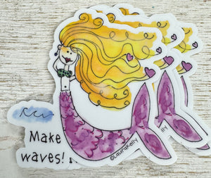 Mermaid make waves decal