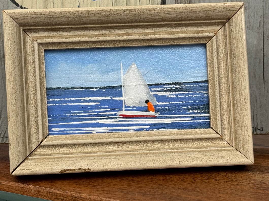 John Young catboat mini art-bf