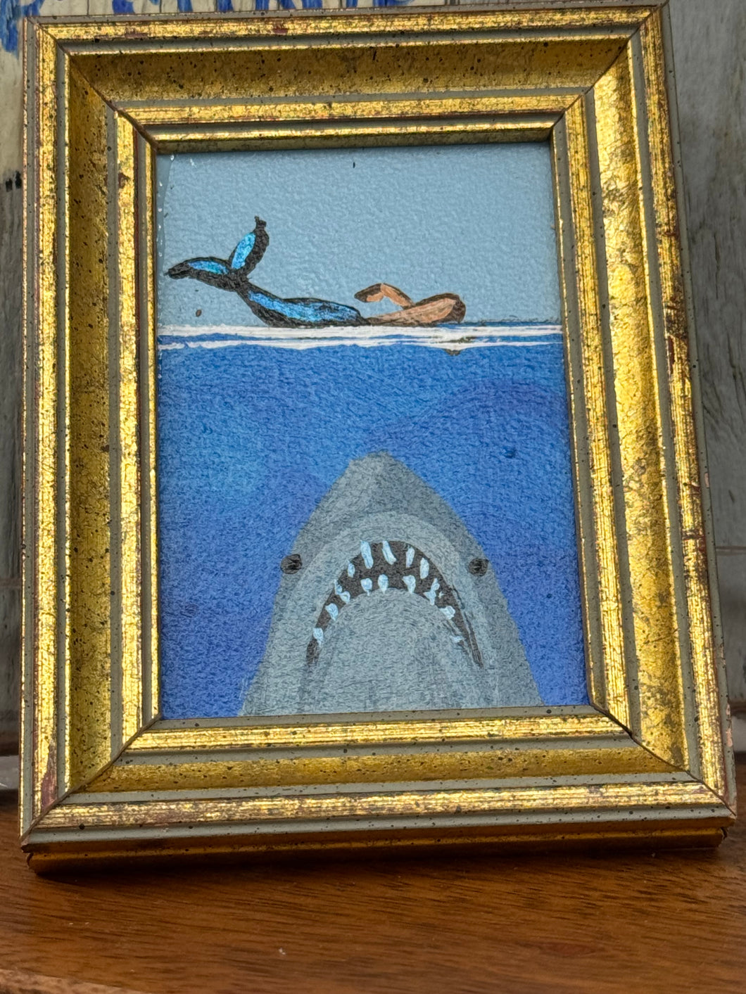 John Young mermaid jaws mini art