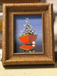 Holiday boat mini art