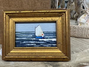 John Young catboat mini art-bf