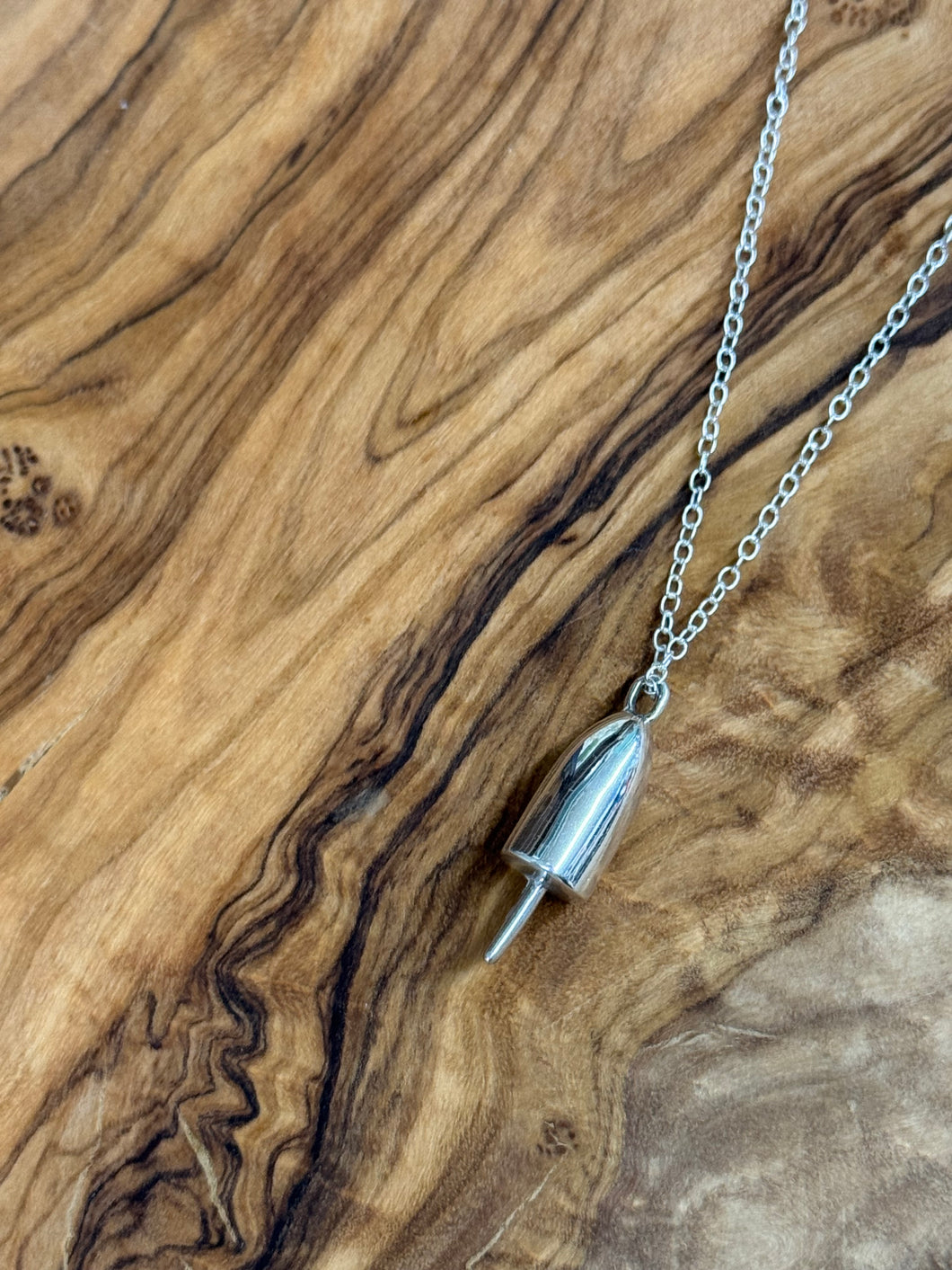 Sterling silver buoy necklace