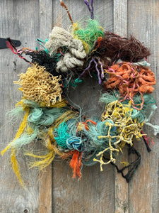 Lobster rope wreath-long point