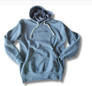 On tidal time hoodie sweat-deep sea blue