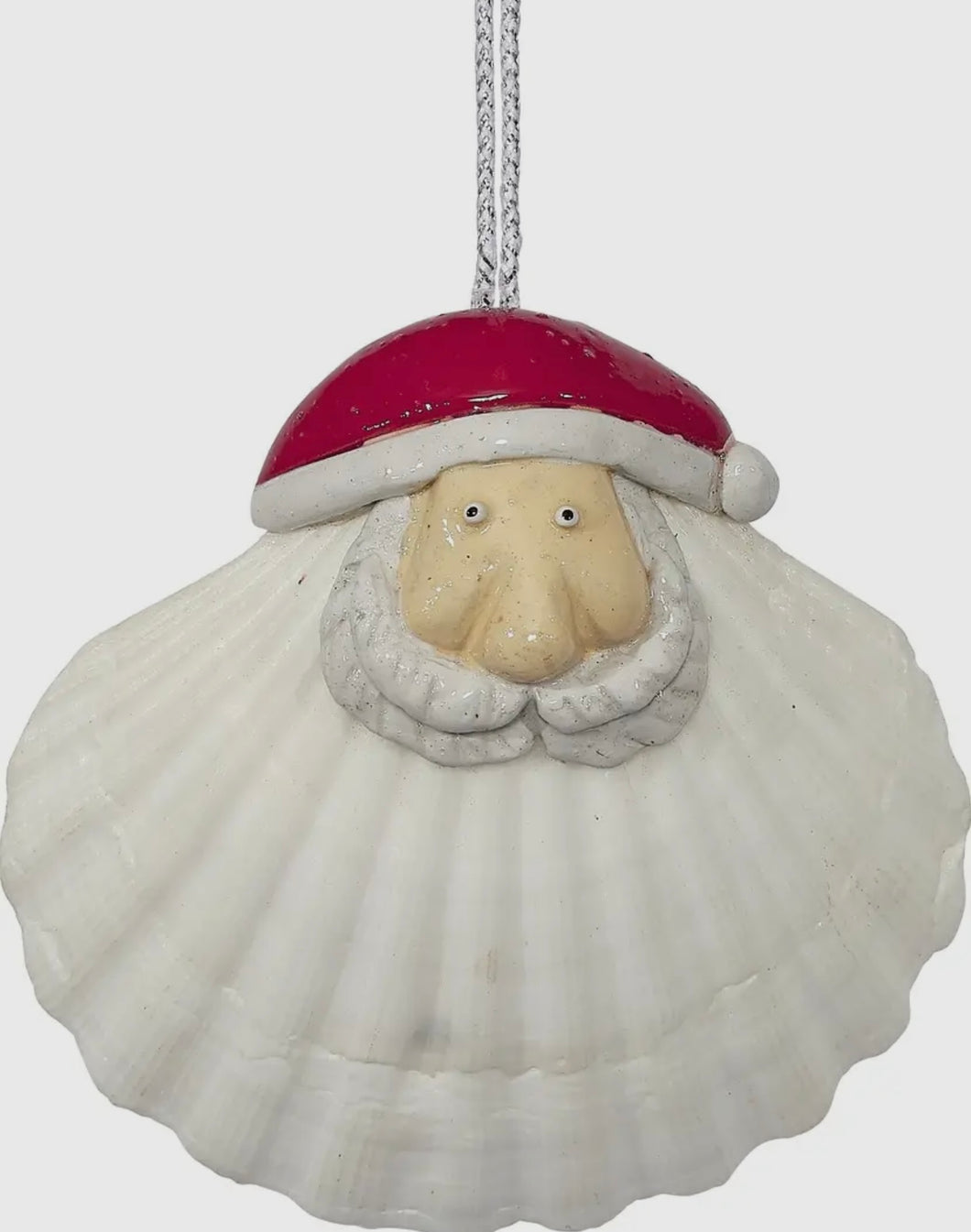 Santa scallop ornament