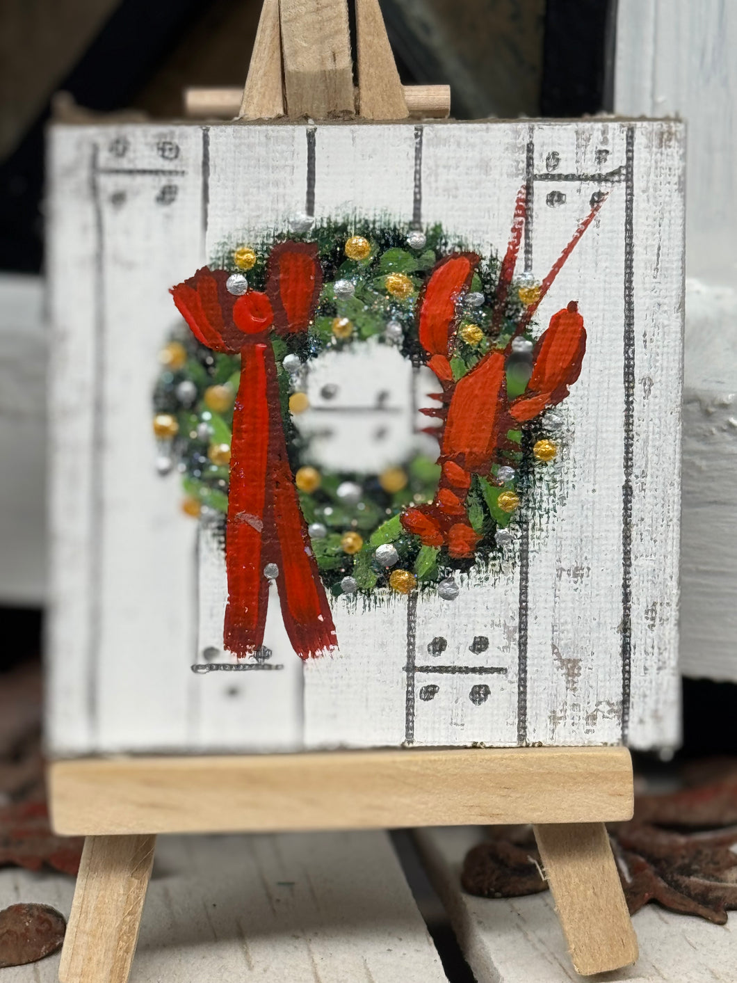 Lobster wreath mini art-a1,a2