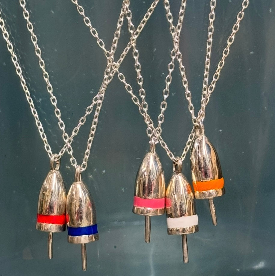 Sterling silver buoy necklace