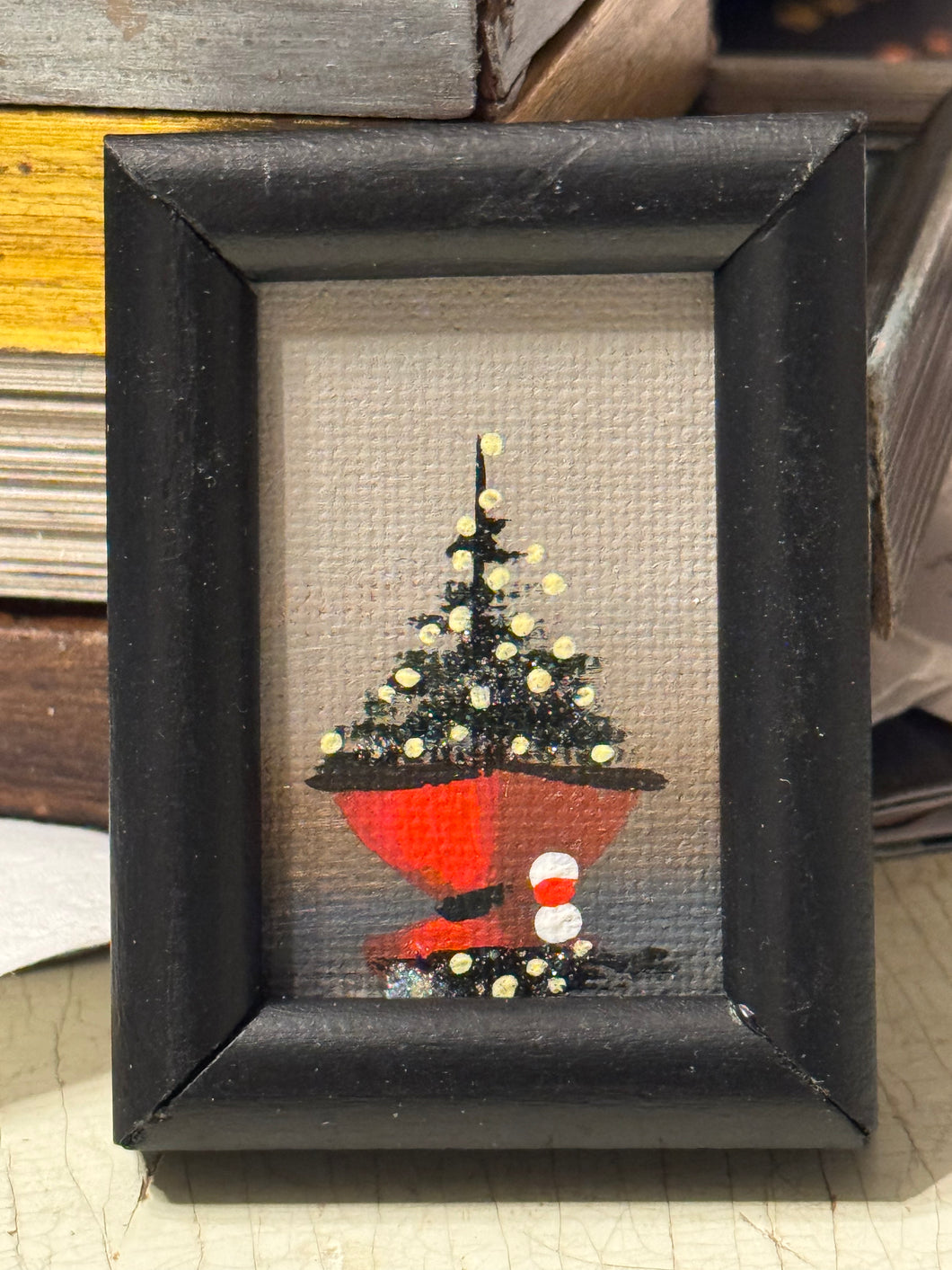 Holiday red dory mini art- bf