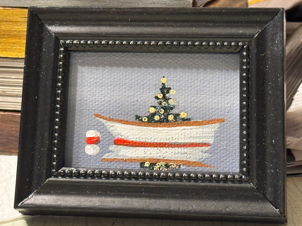 Holiday white dory mini art- bfb