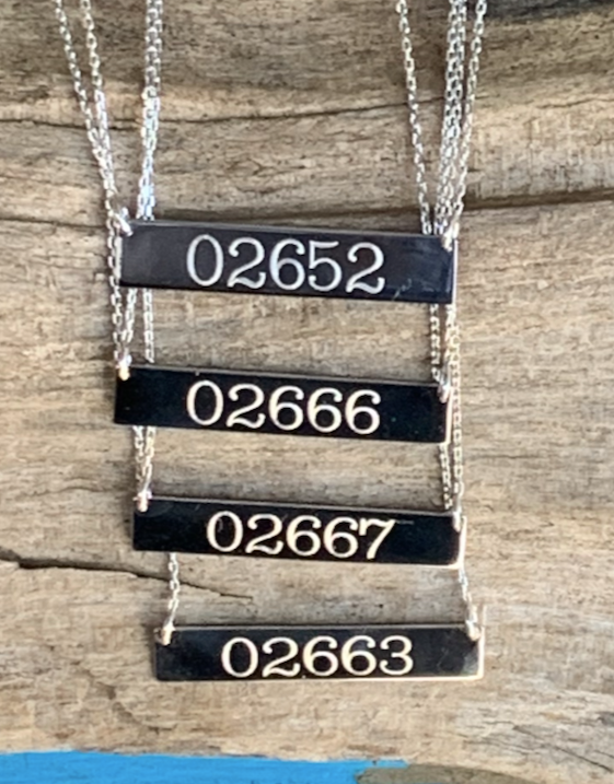 Zipcode sterling bar necklaces