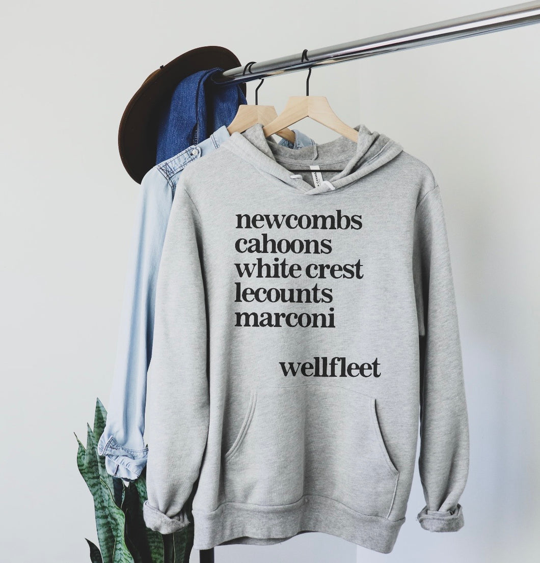 Wellfleet oceanside hoodie sweatshirt