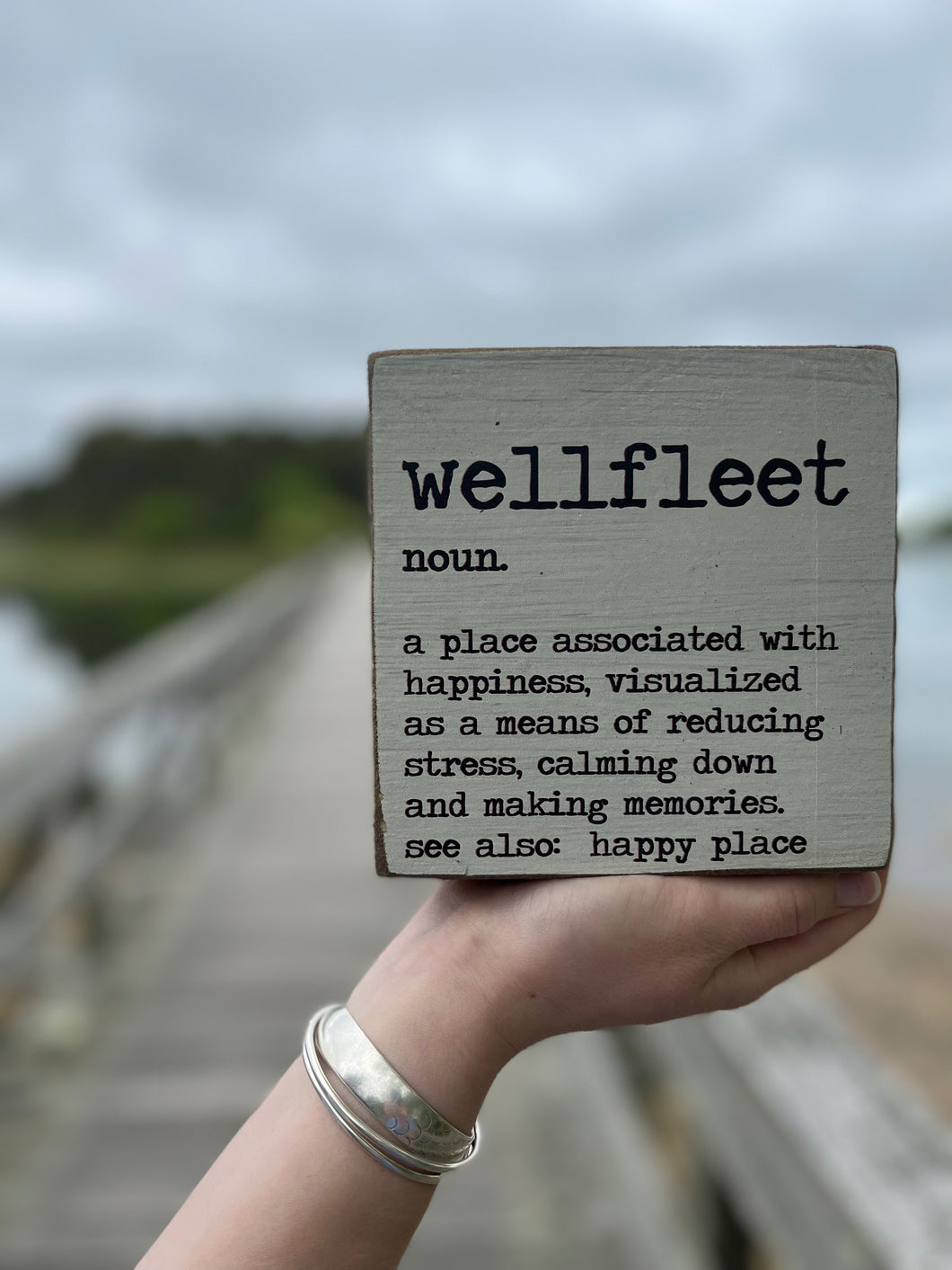 Wellfleet block sign