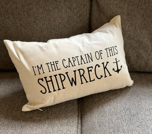 Captain of this shipwreck pillow