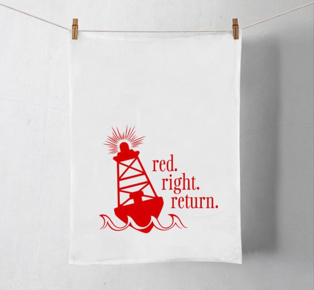 Red right return dish cloth